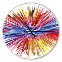 Designart 'Color Explosion ' Modern wall clock(Size 23" x 23") EasyOptionXY LLC