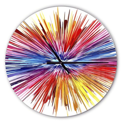 Designart 'Color Explosion ' Modern wall clock(Size 23" x 23") EasyOptionXY LLC