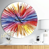 Designart 'Color Explosion ' Modern wall clock(Size 23" x 23") EasyOptionXY LLC