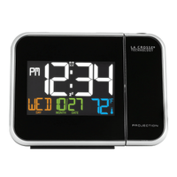La Crosse Technology Color Entry Level Projection Black LED Alarm Clock with Temperature, W85923 EasyOptionXY LLC