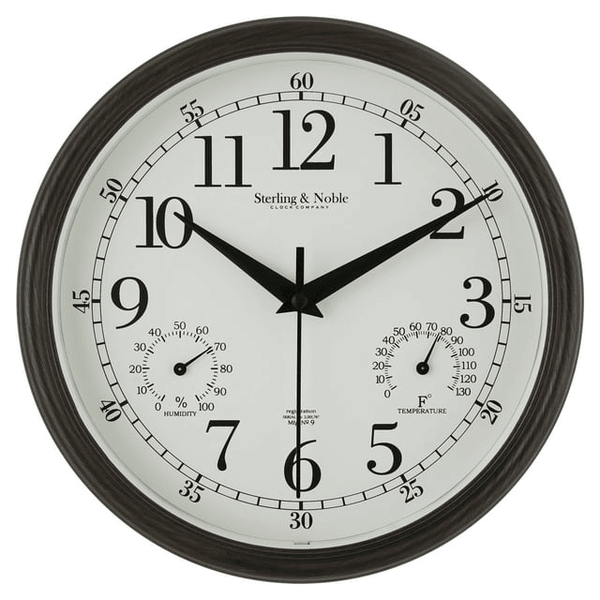 Mainstays 8.75" Indoor/Outdoor Antique Bronze Round Arabic Analog Wall Clock EasyOptionXY LLC