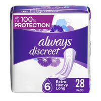 Always Discreet Extra Heavy Long Incontinence Pads; 28 Count EasyOptionXY LLC