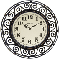 Westclox Wrought Iron Style Bronze Analog Quartz Accuracy 12" Round Wall Clock EasyOptionXY LLC
