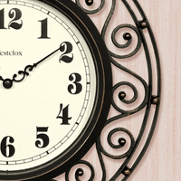 Westclox Wrought Iron Style Bronze Analog Quartz Accuracy 12" Round Wall Clock EasyOptionXY LLC