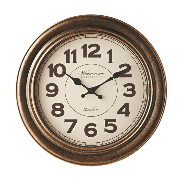 Mainstays 15" Analog Decorative Wall Clock, Brushed Copper EasyOptionXY LLC