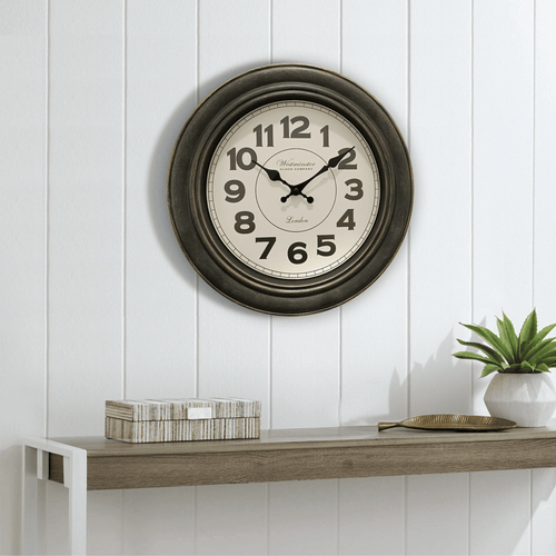 Mainstays 15" Analog Decorative Wall Clock, Brushed Copper EasyOptionXY LLC