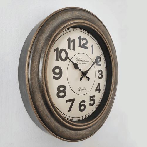 Mainstays 15" Analog Decorative Wall Clock, Brushed Copper EasyOptionXY LLC