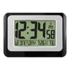 MainStays Black Atomic Digital Calendar Desk Alarm Clock with Temperature, W88631 EasyOptionXY LLC