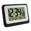 MainStays Black Atomic Digital Calendar Desk Alarm Clock with Temperature, W88631 EasyOptionXY LLC