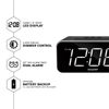 SHARP Dual Alarm Clock with Jumbo Easy to Read 1.8' White LED Display, Black Case EasyOptionXY LLC