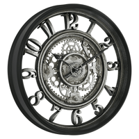 Better Homes and Gardens 20" Indoor Rustic Metal Arabic Moving Gear Analog Wall Clock EasyOptionXY LLC