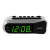 SHARP Digital Dual Alarm Clock, Silver with Green LED Display, Ascending Alarm EasyOptionXY LLC