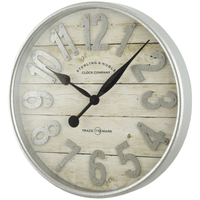 Better Homes & Gardens Indoor 20" White and Galvanized Raised Arabic Farmhouse Analog Wall Clock EasyOptionXY LLC