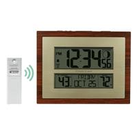 BHG Cherry Finish Modern Digital Atomic Clock with Temperature, W86111 EasyOptionXY LLC