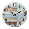 Stonebriar 14" Blue Analog Round Coastal Battery Operated Wall Clock EasyOptionXY LLC