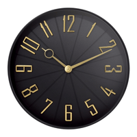 Westclox 12" Black & Gold Modern Analog QA Wall Clock EasyOptionXY LLC