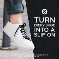 Black Flat Elastic Stretch Shoe Laces The Original Stretchlace