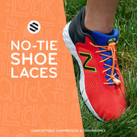 Orange Quick Lock No Tie Elastic Shoelaces The Original Stretchlace