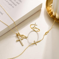 We Will be With You Cross Ichthys Necklace vanimy