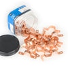 Pro 30 Pack 3/4" Copper Pipe Straps, Two Hole Plumbingsell
