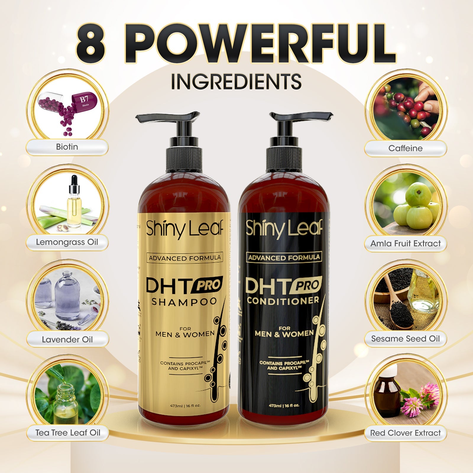 Shiny Leaf Bariatric Multivitamin Iron Free With DHT Pro Shampoo and Conditioner
