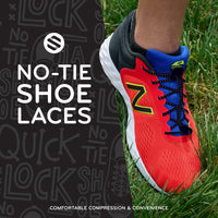 Black Quick Lock No Tie Elastic Shoelaces The Original Stretchlace