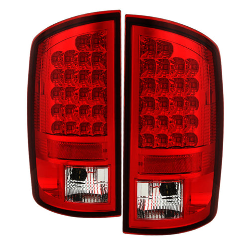 Spyder Dodge Ram 07-08 1500/Ram 07-09 2500/3500 LED Tail Lights Red Clear ALT-YD-DRAM06-LED-RC OffRoadUSA.com