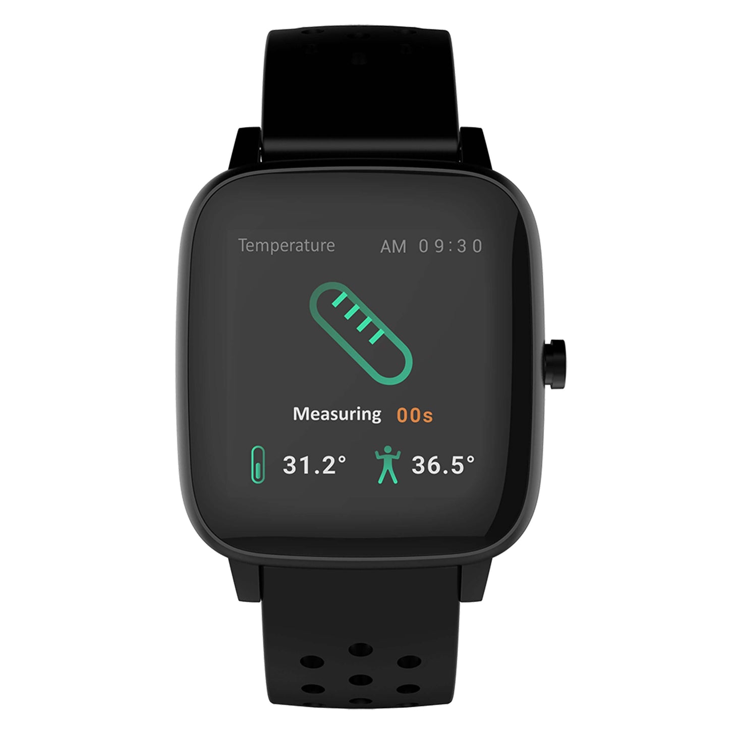 Smartwatch with Dynamic Heart Rate, Temperature, Blood Oxygen, and Blood Pressure Monitor