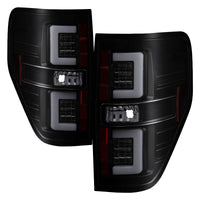 Spyder 09-14 Ford F150 V2 Light Bar LED Tail Lights - Blk Smoke (ALT-YD-FF15009V2-LBLED-BSM) OffRoadUSA.com