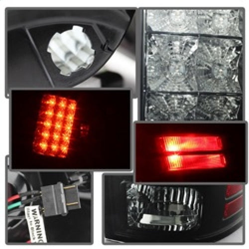 Spyder Dodge Ram 1500 09-14 LED Tail Lights Incandescent- Blk Smke ALT-YD-DRAM09-LED-BSM OffRoadUSA.com