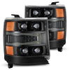 AlphaRex 16-18 Chevrolet Silverado 1500 NOVA-Series LED Projector Headlights Alpha-Black OffRoadUSA.com