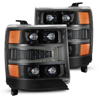 AlphaRex 16-18 Chevrolet Silverado 1500 NOVA-Series LED Projector Headlights Alpha-Black OffRoadUSA.com