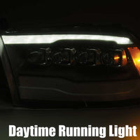 AlphaRex 09-18 Ram Truck NOVA-Series LED Projector Headlights Alpha-Black OffRoadUSA.com