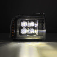 AlphaRex 05-07 Ford Super Duty/Excursion NOVA-Series LED Projector Headlights Black OffRoadUSA.com