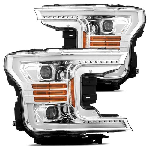 AlphaRex 18-20 Ford F150 LUXX-Series LED Projector Headlights Chrome OffRoadUSA.com