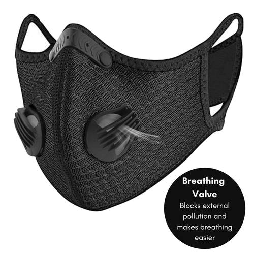 Performance Sports Face Mask with Activated Carbon Filter and Breathing Valves Jupiter Gear