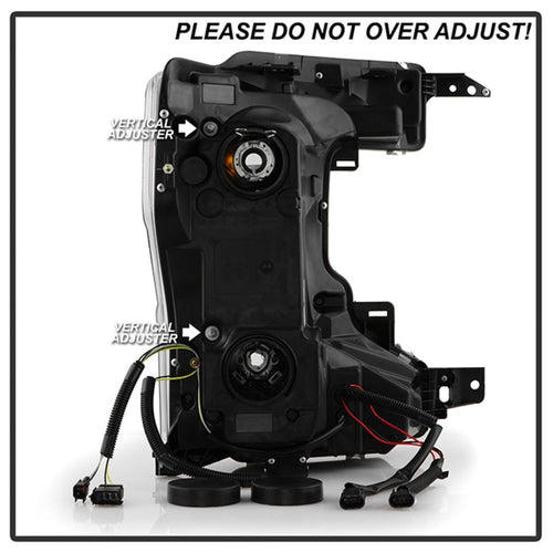 Spyder Signature 20-22 Ford F250/F350 (Halogen) Proj. Headlights - Black (PRO-YD-FS20HALSI-SEQ-BK) OffRoadUSA.com