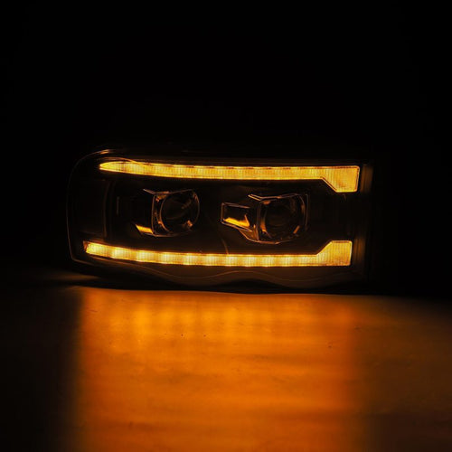 AlphaRex 02-05 Dodge Ram LUXX-Series LED Projector Headlights Black OffRoadUSA.com