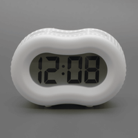 Timelink Rubber Smartlight Fashion Digital LCD Alarm Clock - White EasyOptionXY LLC