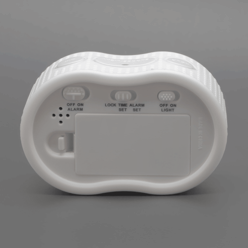 Timelink Rubber Smartlight Fashion Digital LCD Alarm Clock - White EasyOptionXY LLC