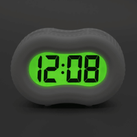 Timelink Rubber Smartlight Fashion Digital LCD Alarm Clock - White EasyOptionXY LLC