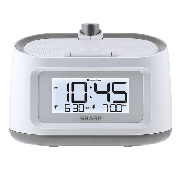 SHARP Projection Dual Alarm Clock with 8 Soothing Sleep Sounds, Easy to Read Display EasyOptionXY LLC