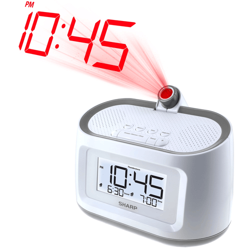 SHARP Projection Dual Alarm Clock with 8 Soothing Sleep Sounds, Easy to Read Display EasyOptionXY LLC