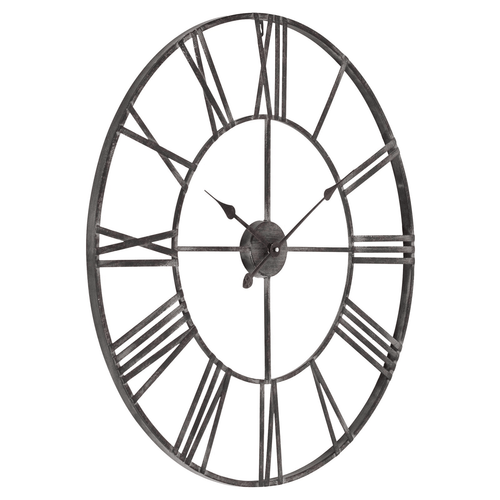 Solange Round Metal Wall Clock - 30" Gray EasyOptionXY LLC