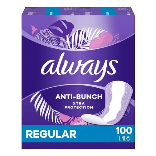 Always Anti-Bunch Xtra Protection Daily Liners Regular Unscented; 100 Ct EasyOptionXY LLC