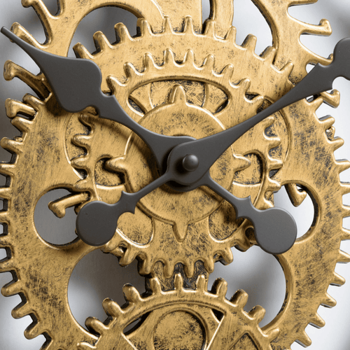 La Crosse Clock 20-inch Bronze Antiqued Gears Vintage Quartz Analog Wall Clock, 404-3051C EasyOptionXY LLC