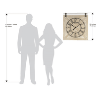 Sterling & Noble 28" Indoor Rustic White Farmhouse Analog Wall Clock with Quartz Movement EasyOptionXY LLC