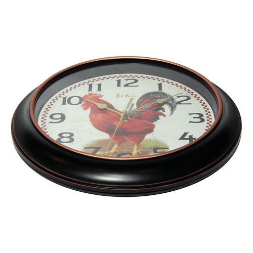 Infinity Instruments Rotterdam 12" Silent Rooster Wall Clock EasyOptionXY LLC