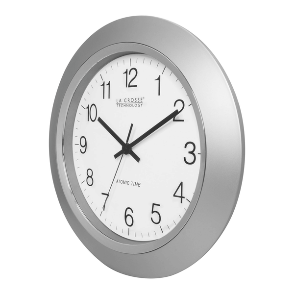 La Crosse Technology 14-inch Silver Contemporary Atomic Analog Clock, WT-3144S-Int EasyOptionXY LLC