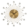 DecMode Gold Metal Glam Wall Clock, 15'L x 0.5'W x 15'H, Features Starburst Design EasyOptionXY LLC